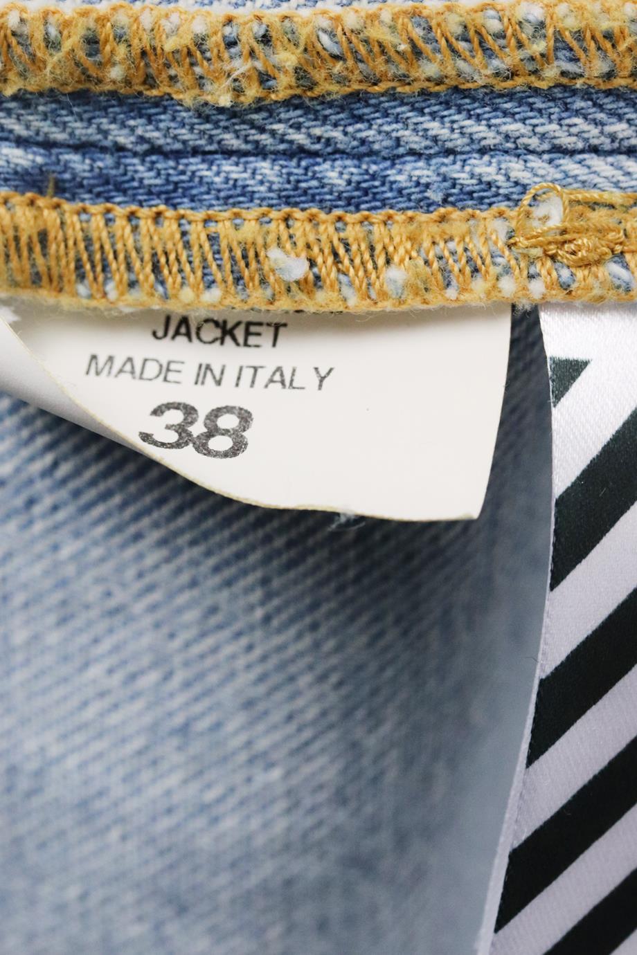 OFF-WHITE C/O VIRGIL ABLOH OMBRÉ DENIM JACKET IT 38 UK 6