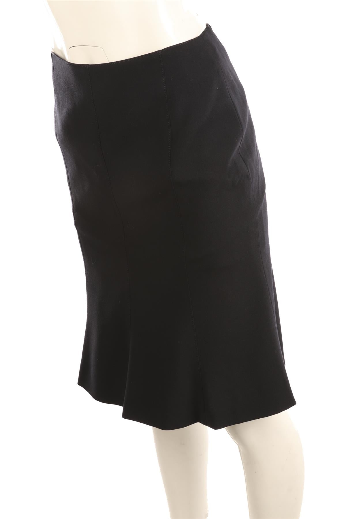 FONTANA COUTURE NAVY WOOL MINI SKIRT IT 40 UK 8