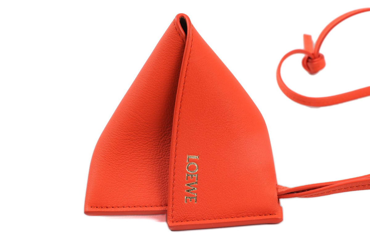 LOEWE ORANGE 2023 LEATHER NECK POUCH