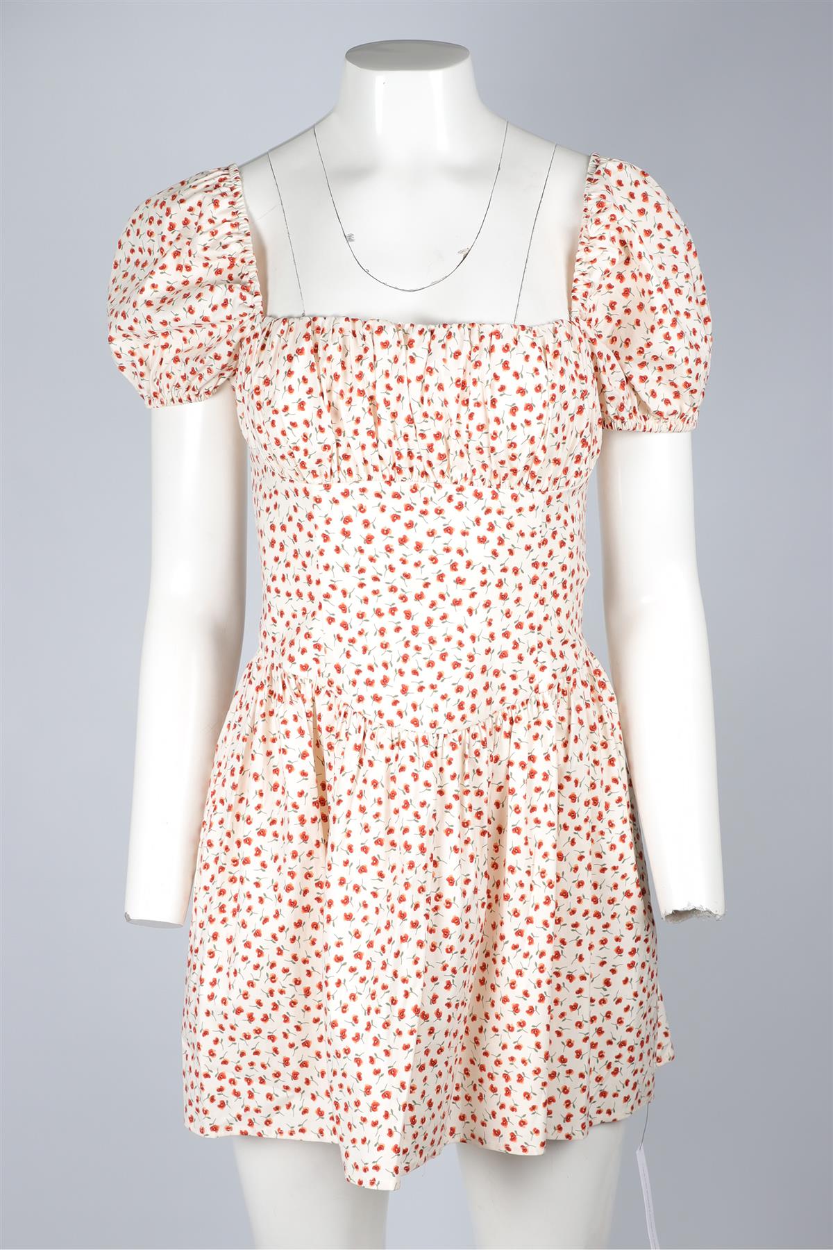REFORMATION WHITE COTTON MINI DRESS US 2 UK 6