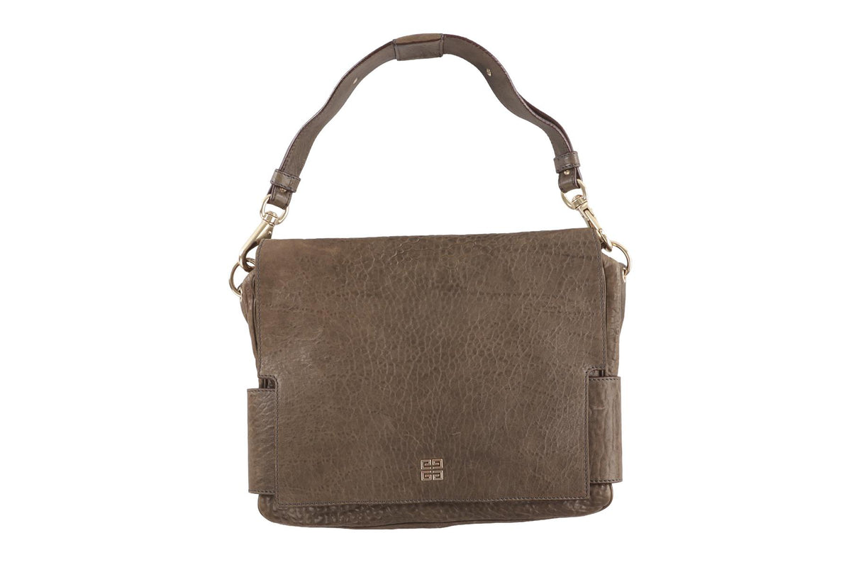 GIVENCHY TAUPE MELANCHOLIA LEATHER SHOULDER BAG
