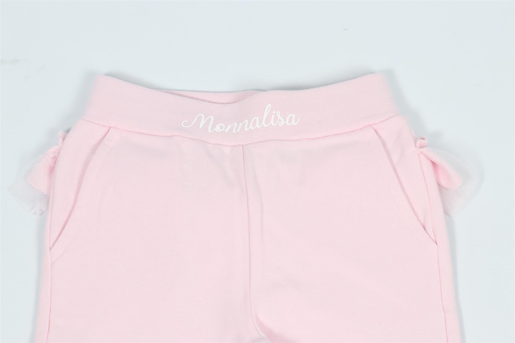 MONNALISA PINK BABY GIRLS COTTON PANTS 18 MONTHS