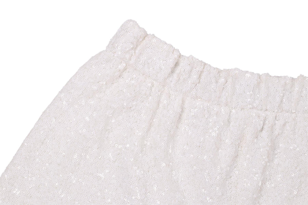 OSEREE WHITE SEQUIN SHORTS XLARGE