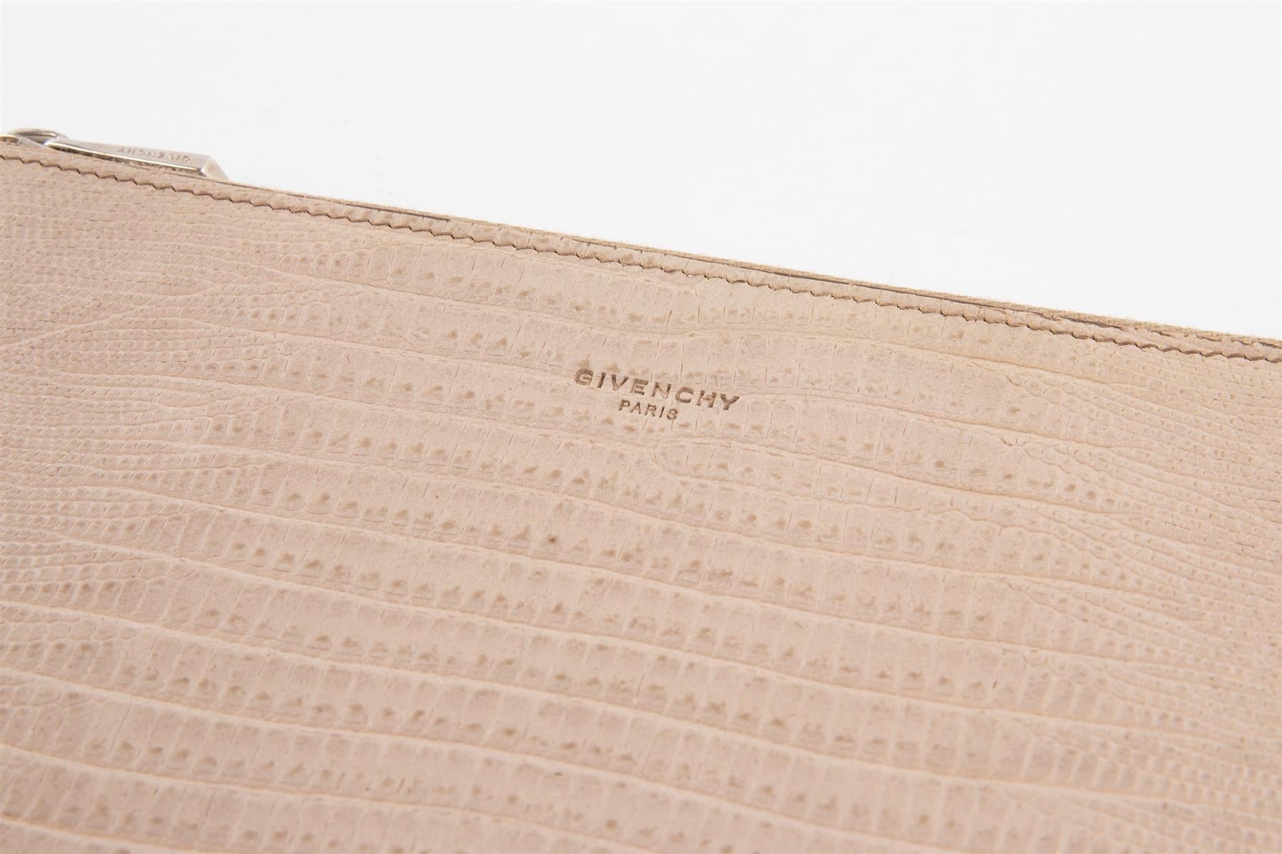 GIVENCHY TAUPE LEATHER CLUTCH