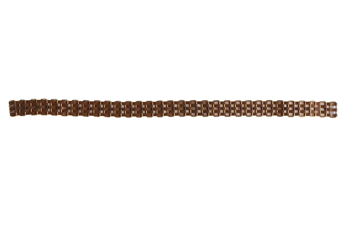 CHANEL BROWN 2001 LEATHER AND GOLD TONE WAIST BELT