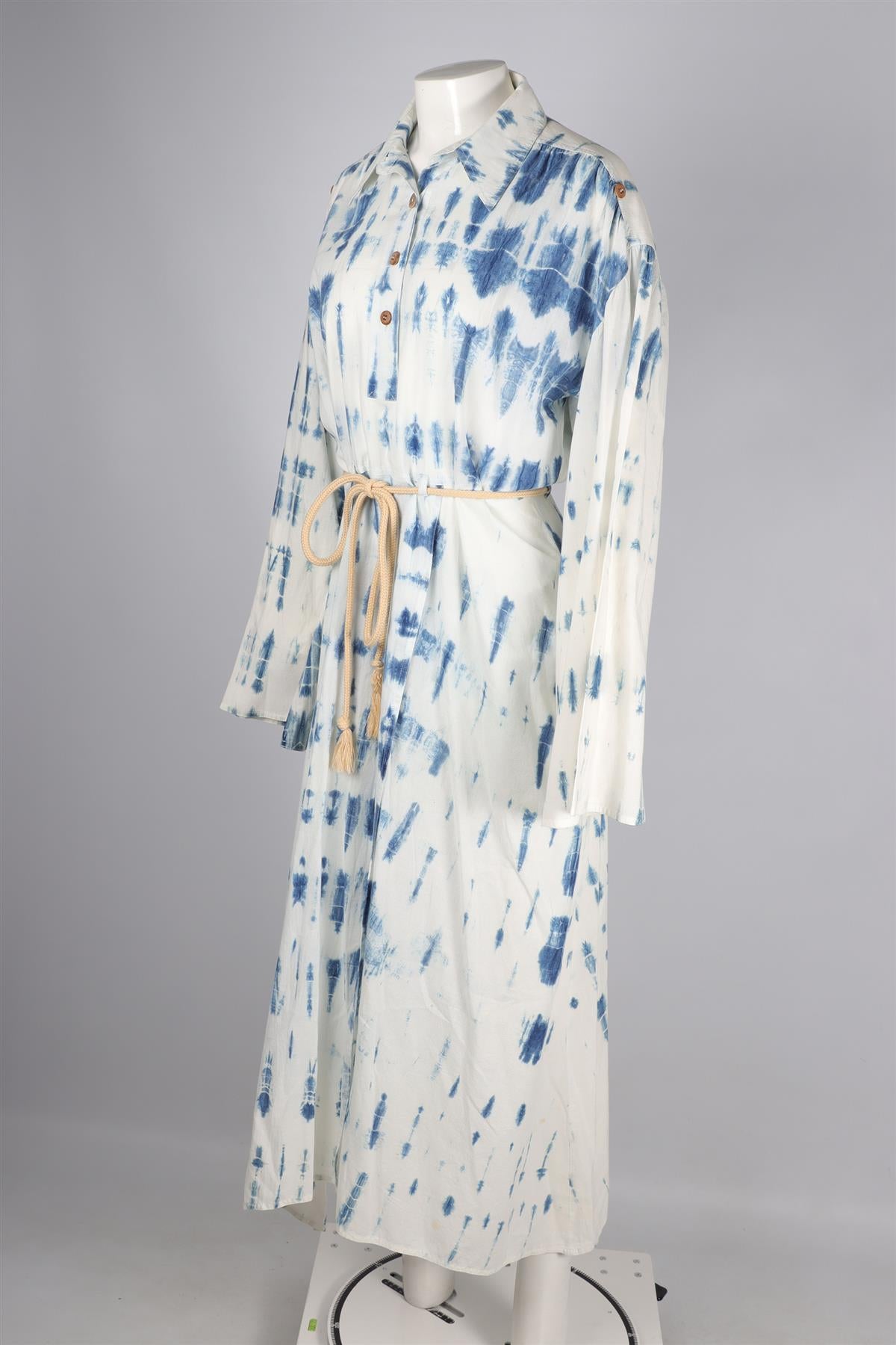 NANUSHKA BLUE COTTON MAXI DRESS MEDIUM