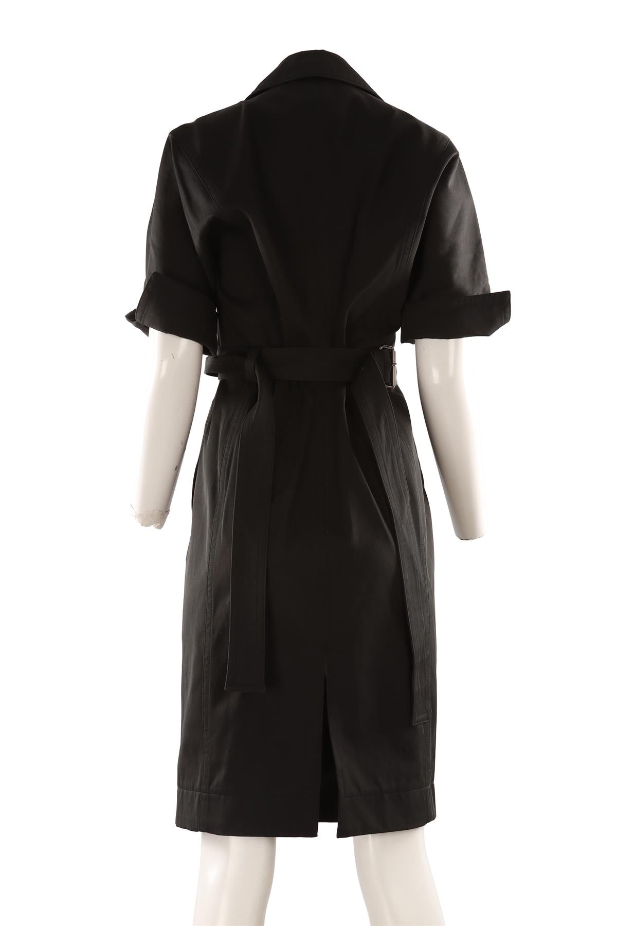 BOTTEGA VENETA GREEN COTTON MIDI DRESS IT 36 UK 4