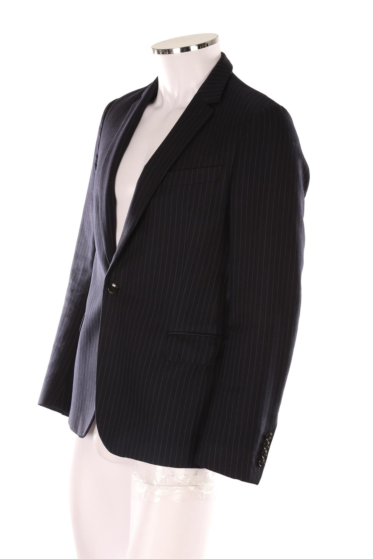 DRIES VAN NOTEN NAVY MEN'S WOOL BLAZER IT 48 UK 38