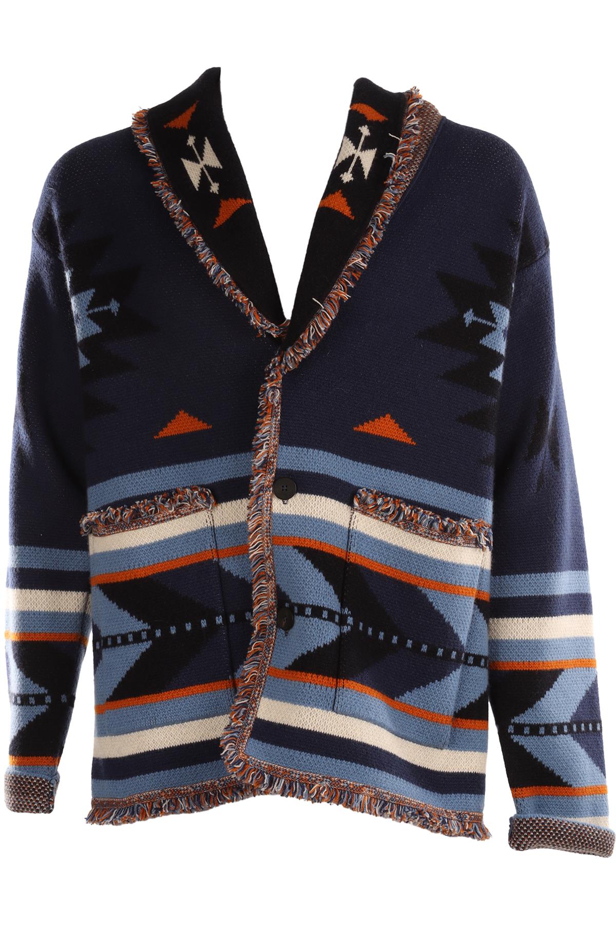 ALANUI NAVY MEN'S CASHMERE CARDIGAN MEDIUM
