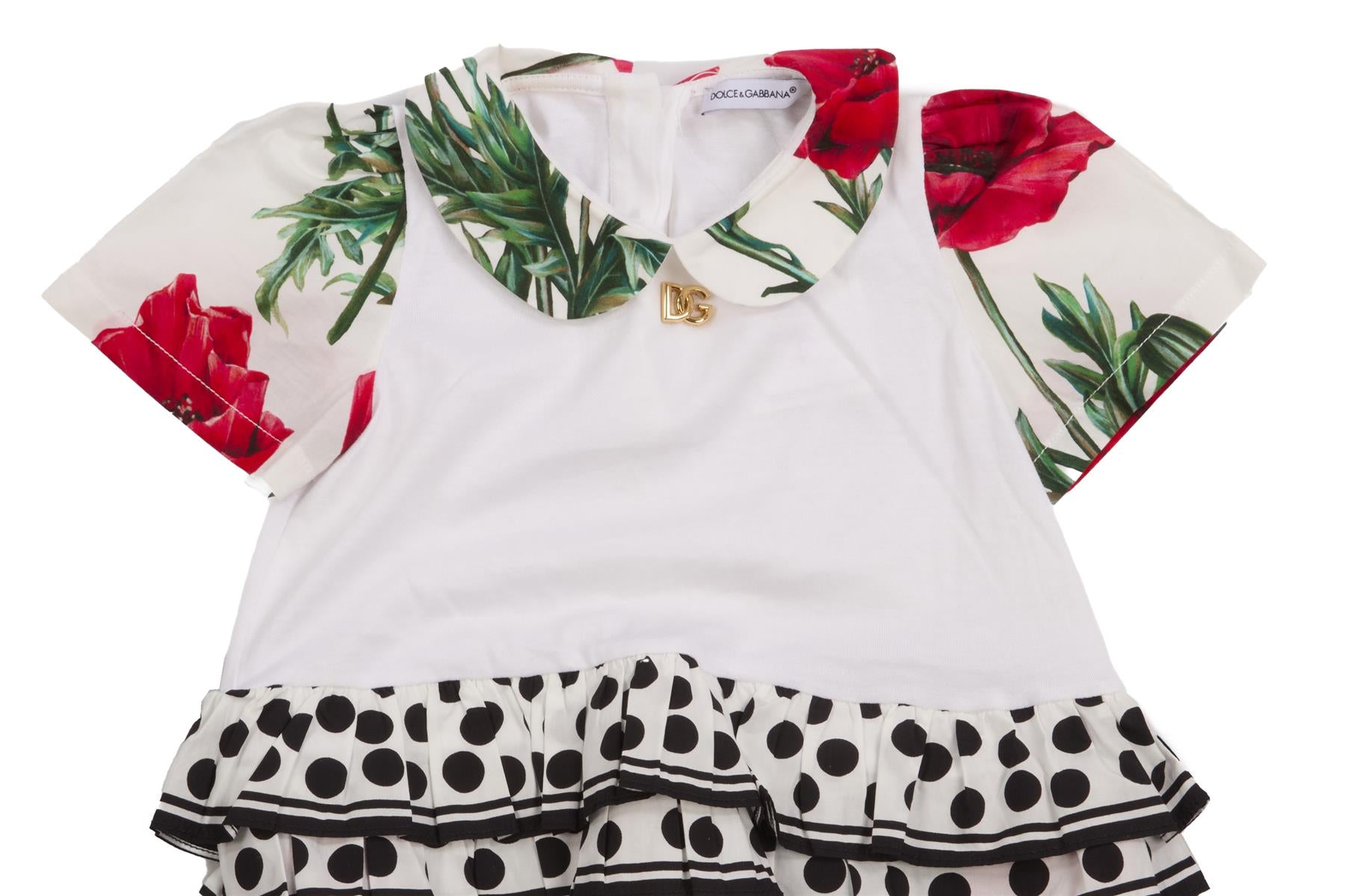 DOLCE & GABBANA WHITE BABY GIRLS ONESIE 12-18 MONTHS