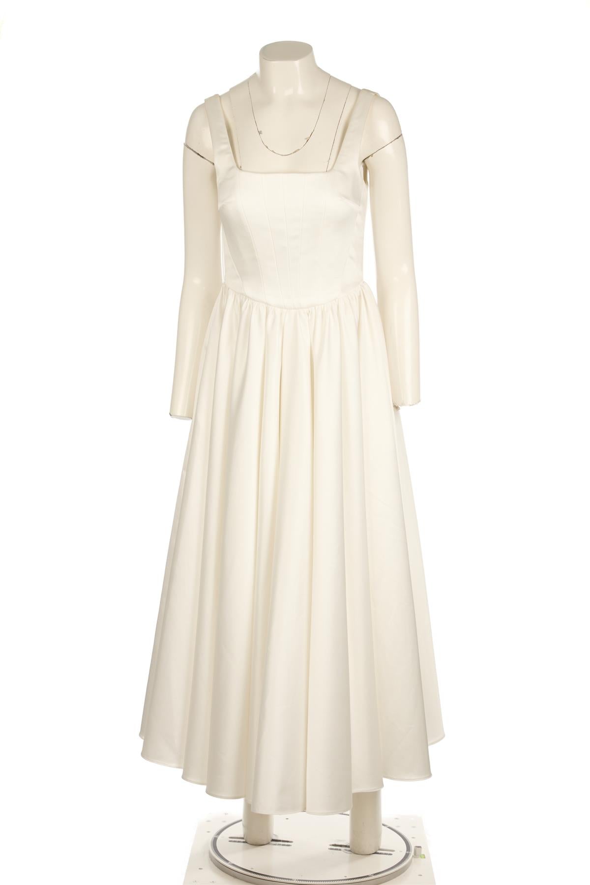 THE NEW ARRIVALS ILKYAZ OZEL WHITE WOVEN MAXI DRESS FR 36 UK 8