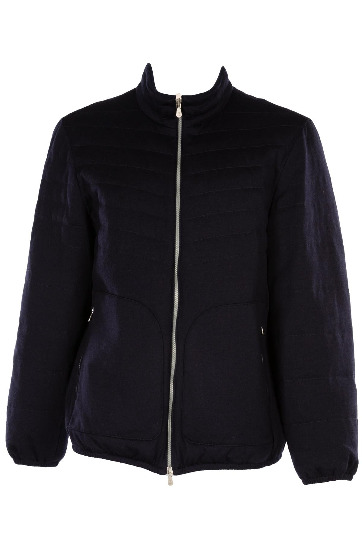 BRUNELLO CUCINELLI NAVY MEN'S PADDED WOOL JACKET IT 54 UK/US 44