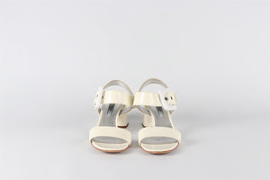 PRADA WHITE PATENT LEATHER SANDALS EU 37 UK 4 US 7