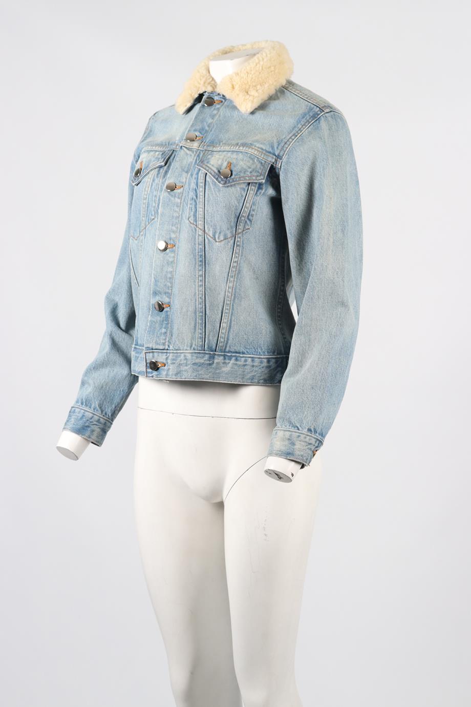 SABLYN SHEARLING AND DENIM JACKET SMALL