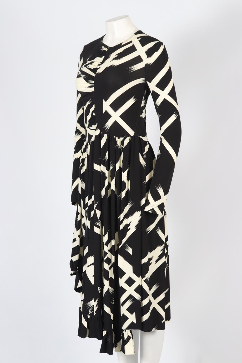 PREEN BY THORNTON BREGAZZI PRINTED JERSEY MAXI DRESS MEDIUM