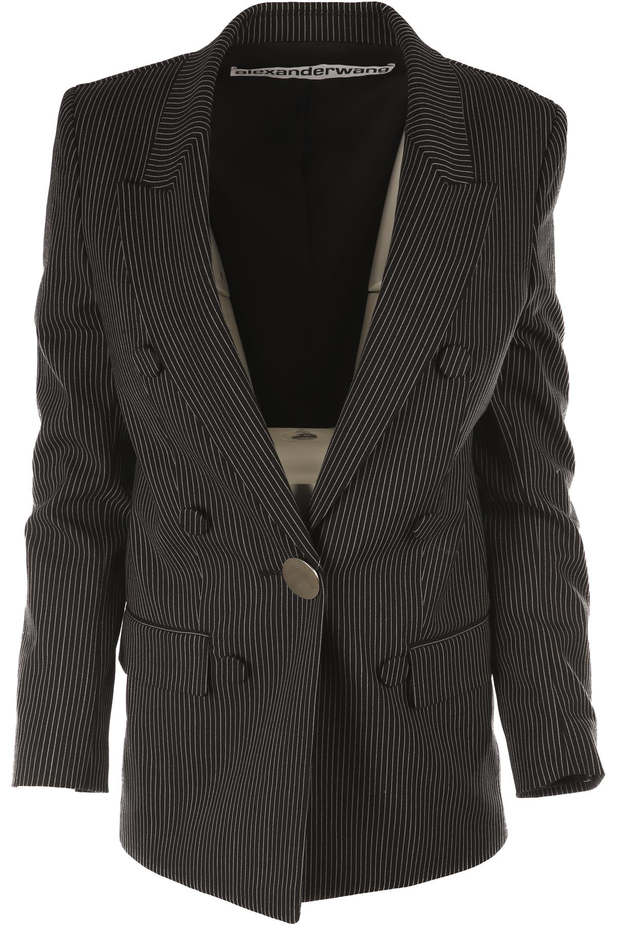 ALEXANDER WANG GREY WOOL BLAZER US 0