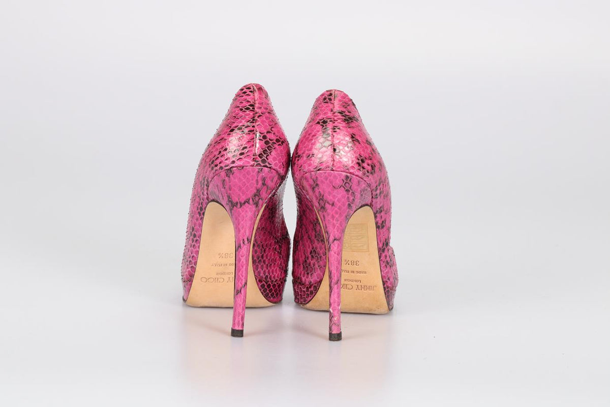 JIMMY CHOO SNAKESKIN PUMPS EU 38.5 UK 5.5 US 8.5