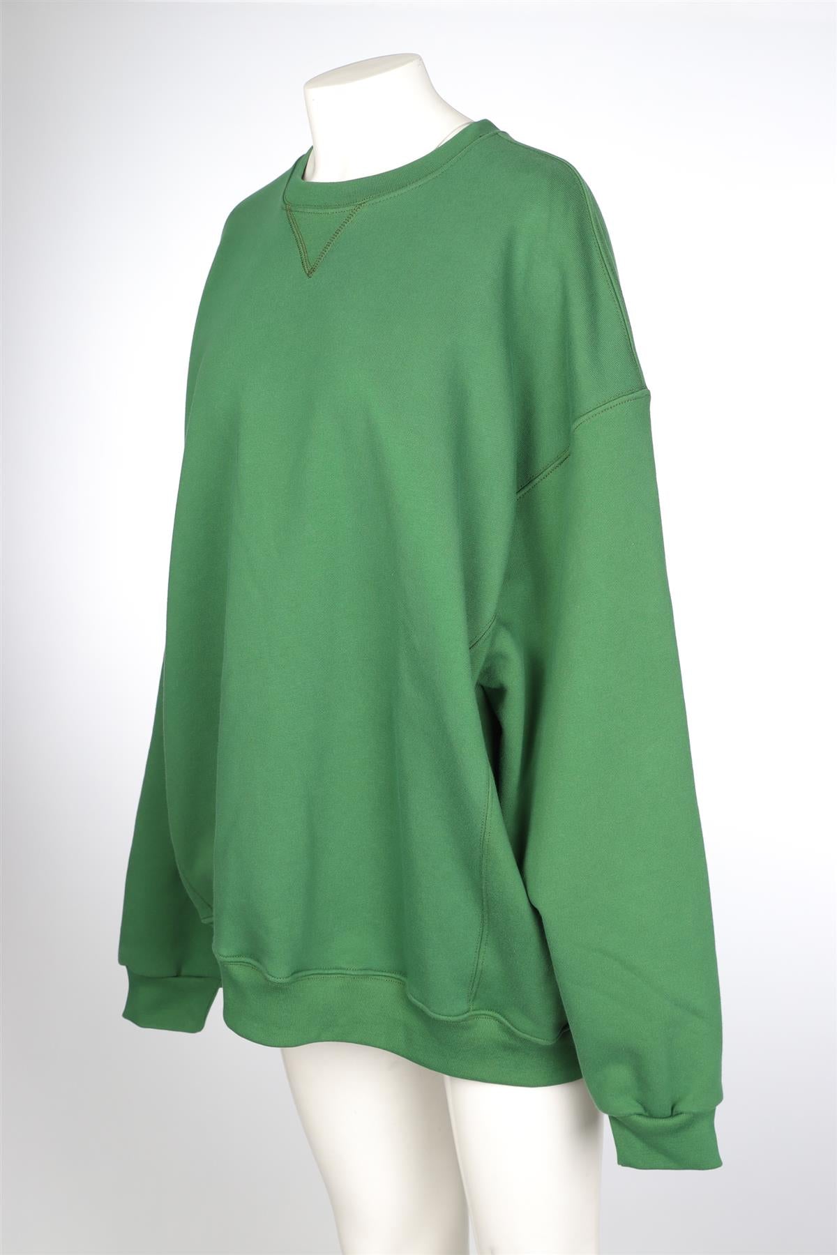 REFORMATION GREEN COTTON SWEATSHIRT MEDIUM