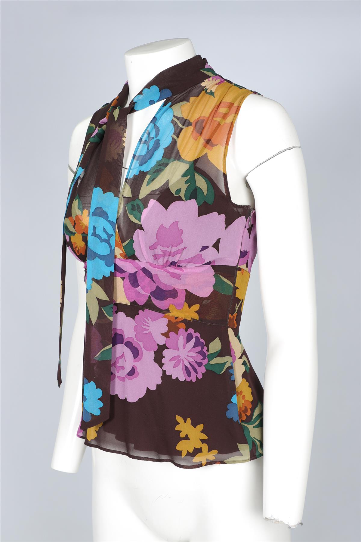 ETRO MULTI SILK TOP IT 40 UK 8