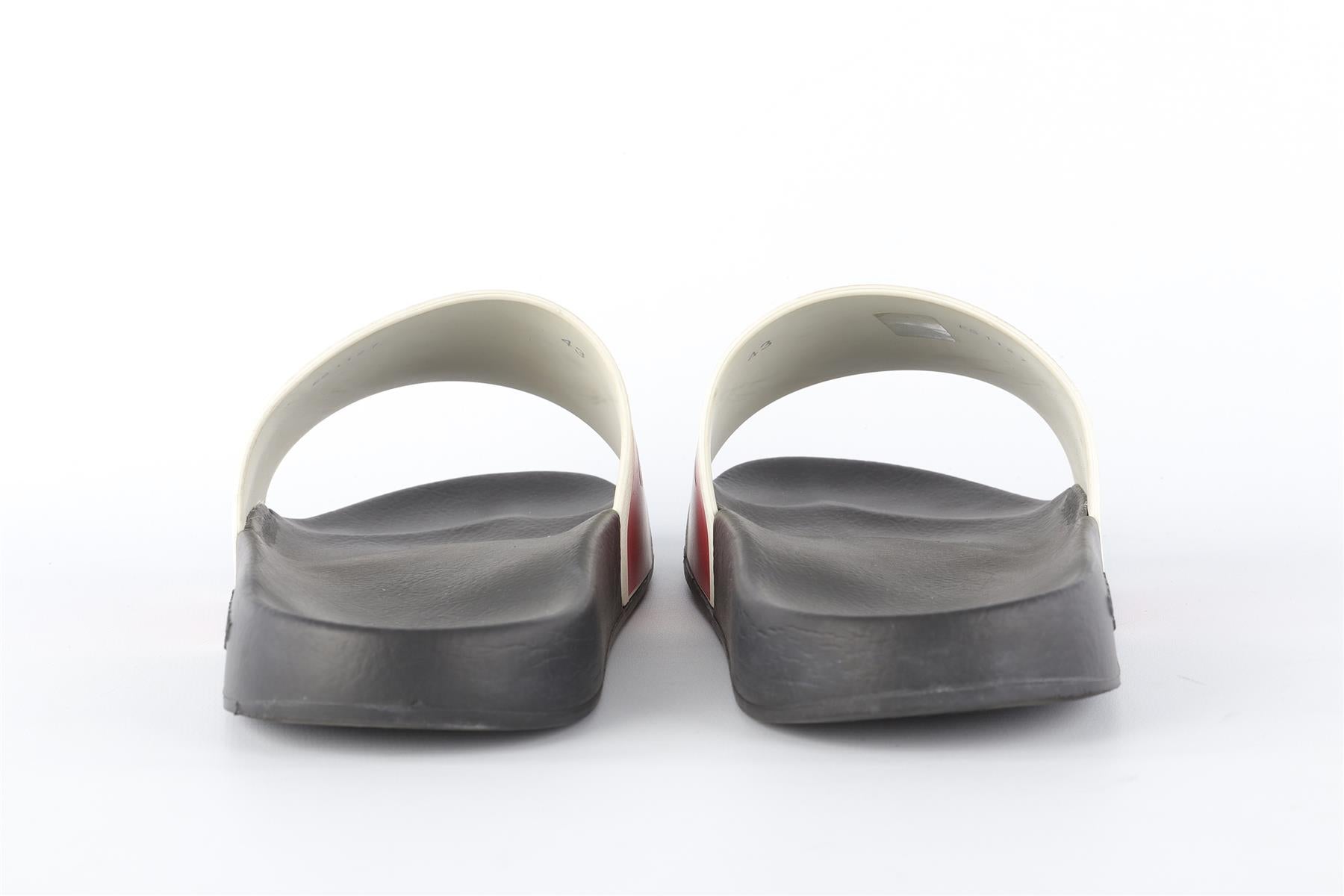 GIVENCHY RED MEN'S RUBBER SLIDES EU 43 UK 9 US 10