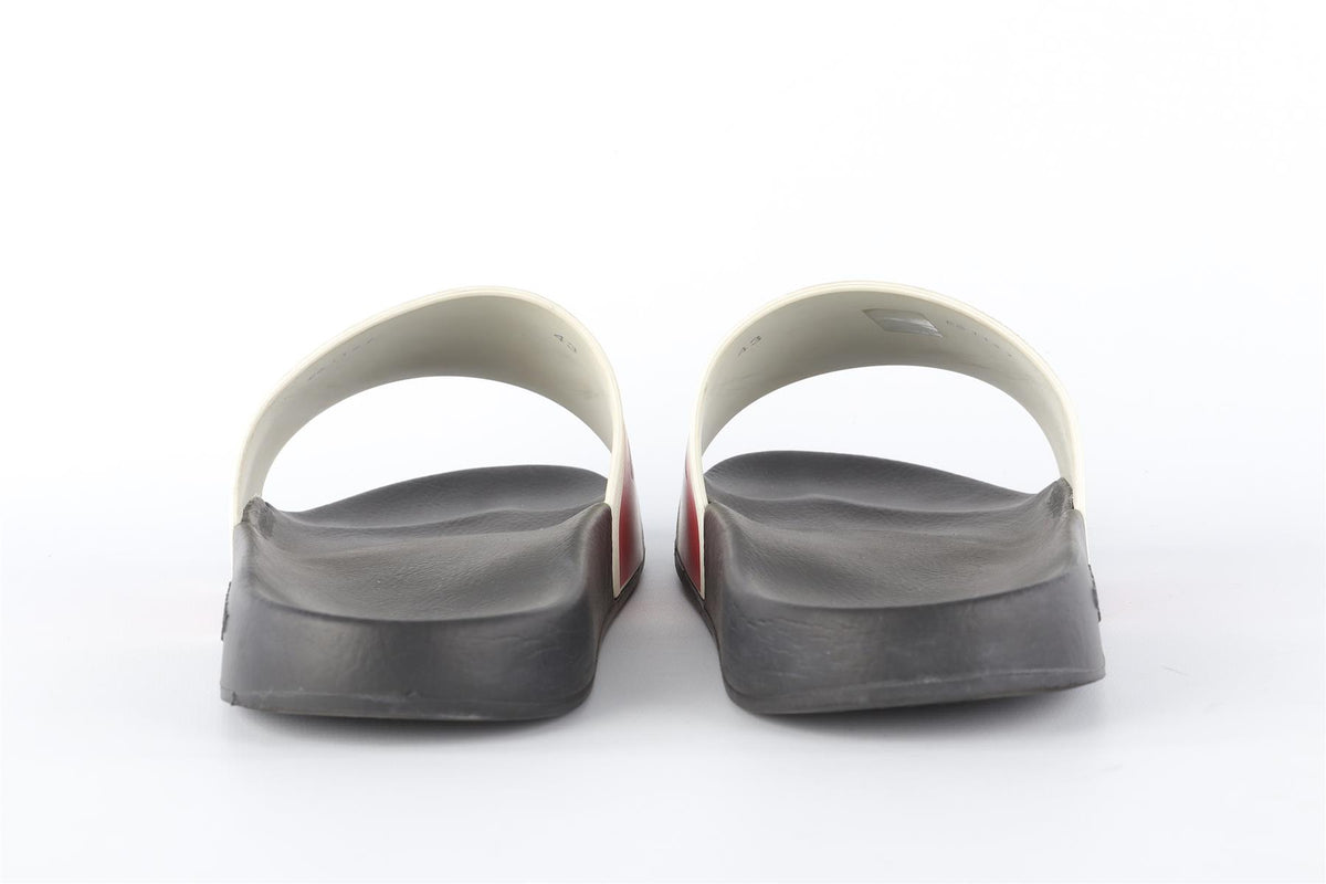 GIVENCHY RED MEN'S RUBBER SLIDES EU 43 UK 9 US 10