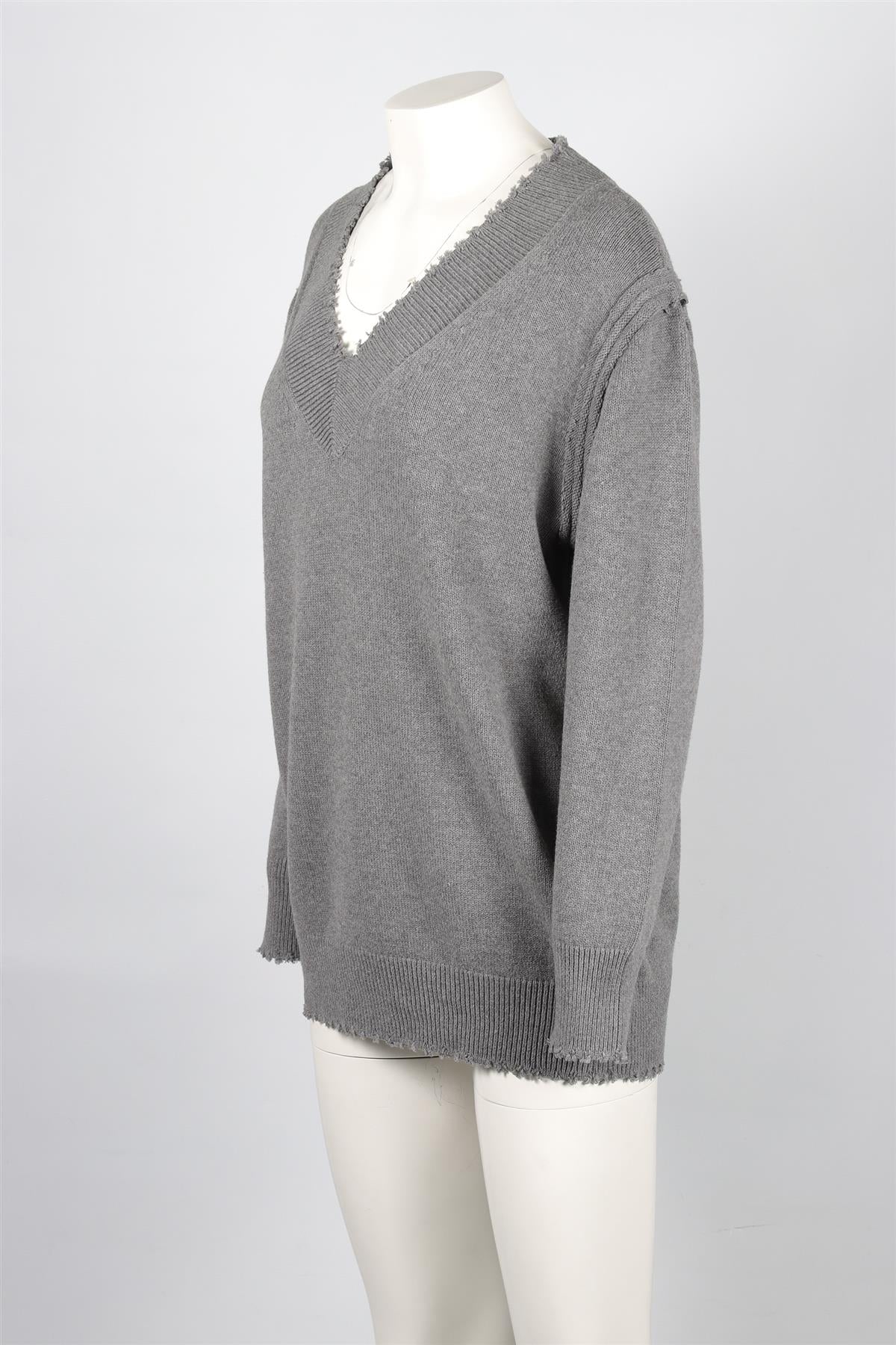 T BY ALEXANDER WANG GREY COTTON SWEATER XSMALL