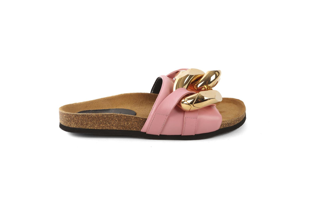 JW ANDERSON PINK LEATHER SLIDES EU 39 UK 6 US 9