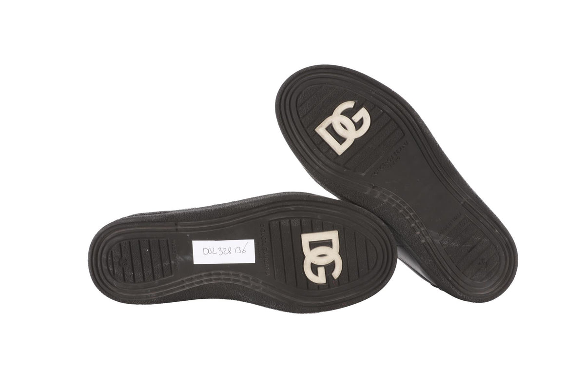 DOLCE & GABBANA BLACK KIDS BOYS SNEAKERS EU 36 UK 3.5 US 4.5