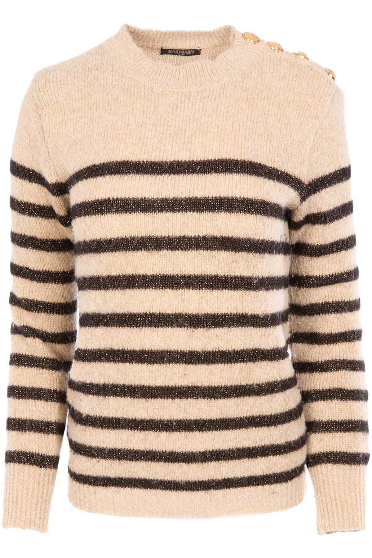 BALMAIN BEIGE WOOL SWEATER FR 36 UK 8