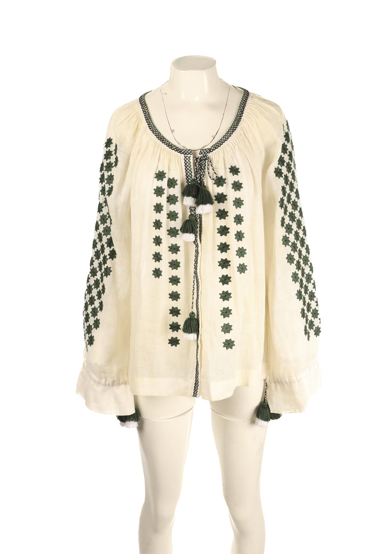VITA KIN CREAM LINEN TOP SMALL