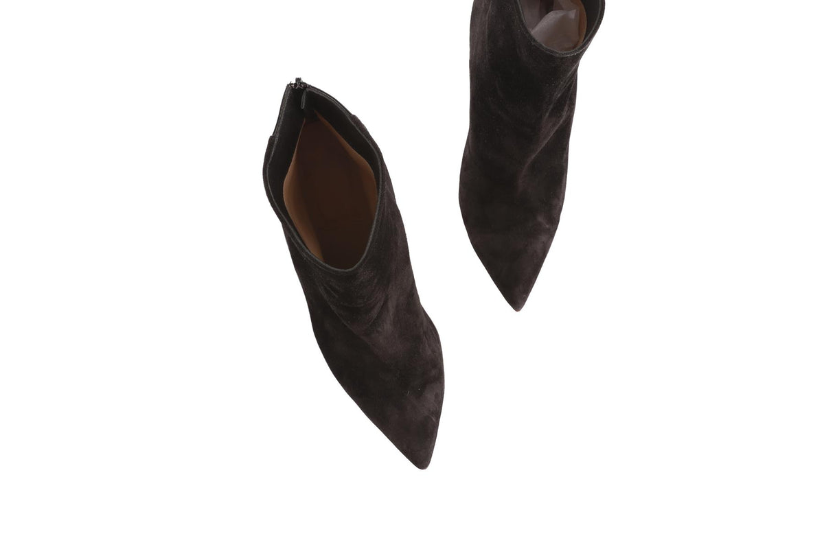 CHRISTIAN LOUBOUTIN BLACK SUEDE ANKLE BOOTS EU 38.5 UK 5.5 US 8.5
