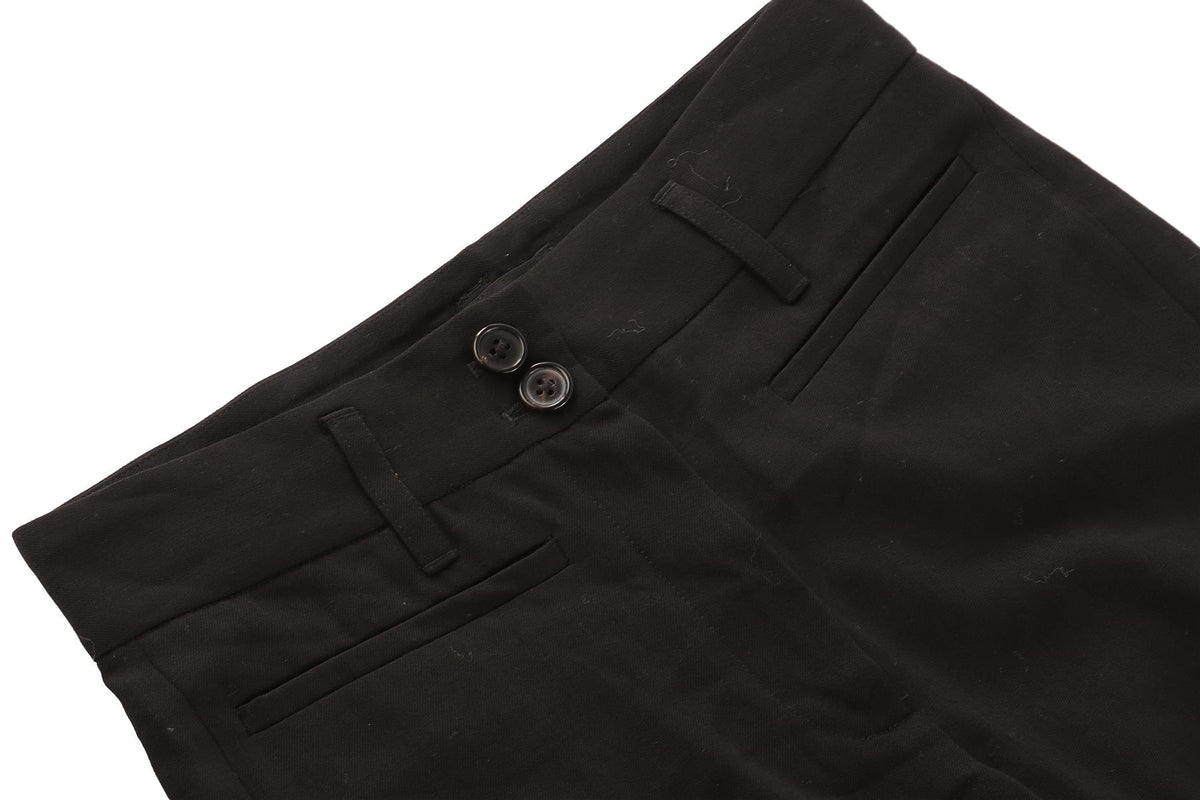 ANN DEMEULEMEESTER BLACK WOOL STRAIGHT LEG PANTS DE 34 UK 8