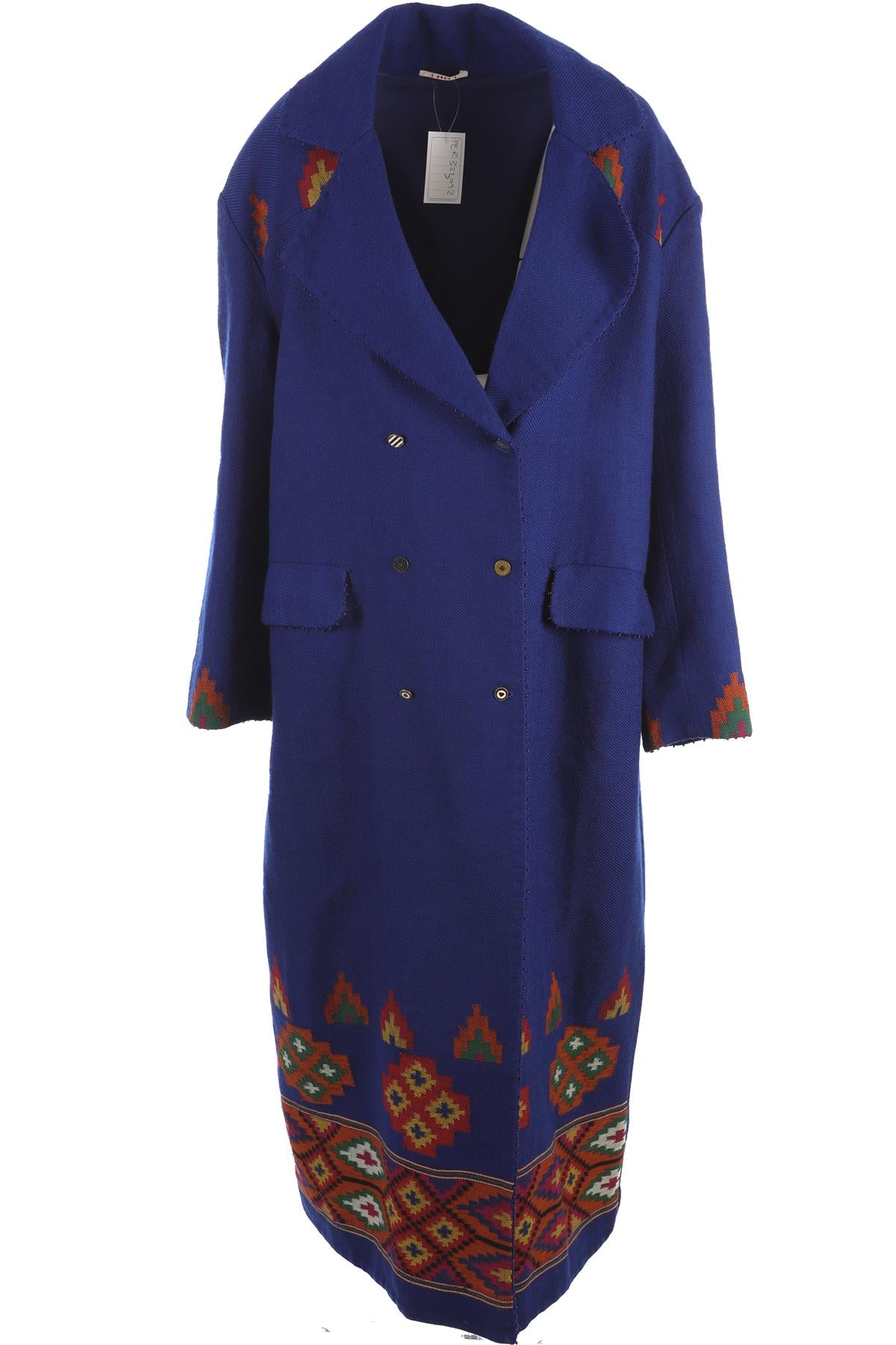 PÉRO BLUE WOOL COAT FR 36 UK 8