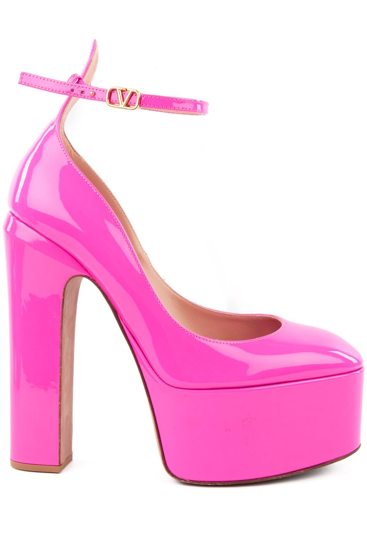 VALENTINO GARAVANI PINK TAN-GO PATENT LEATHER PLATFORM PUMPS EU 39 UK 6 US 9
