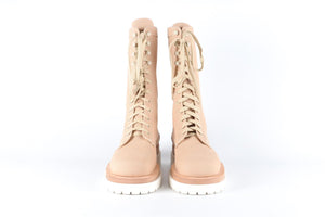 MAGDA BUTRYM BEIGE CANVAS BOOTS EU 38 UK 5 US 8
