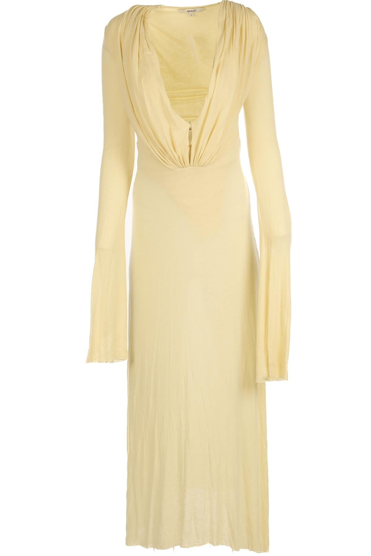 MANURI YELLOW JERSEY MAXI DRESS SMALL