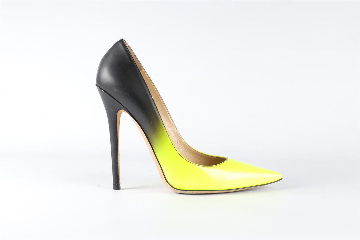 JIMMY CHOO YELLOW LEATHER PUMPS EU 40 UK 7 US 10