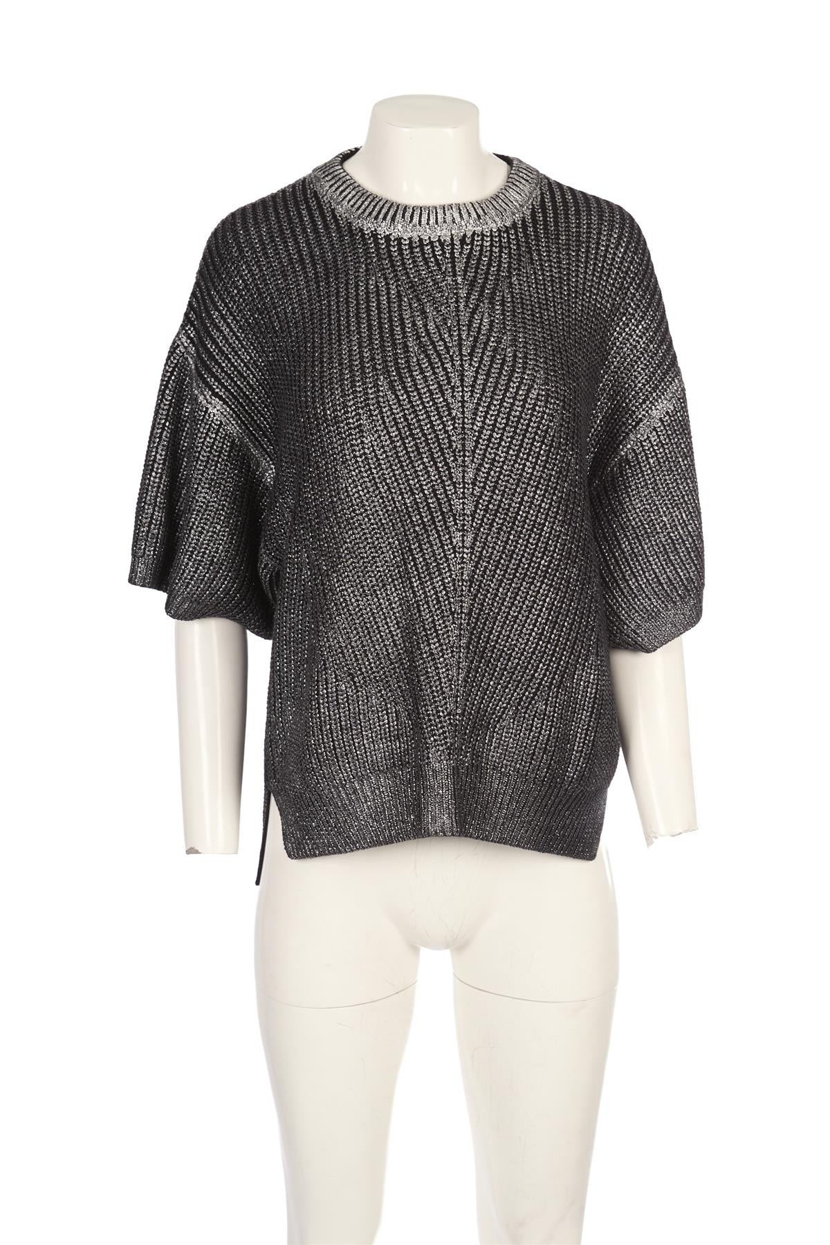 JOSEPH SILVER COTTON SWEATER XLARGE