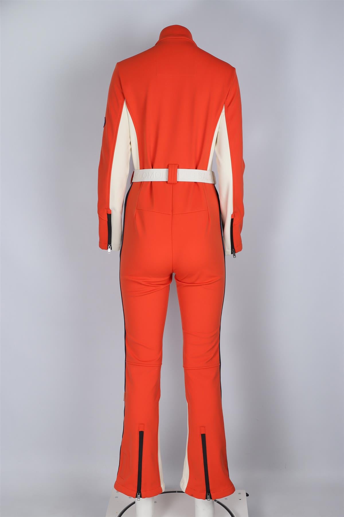 YVES SALOMON ORANGE SHELL SKI SUIT FR 38 UK 10