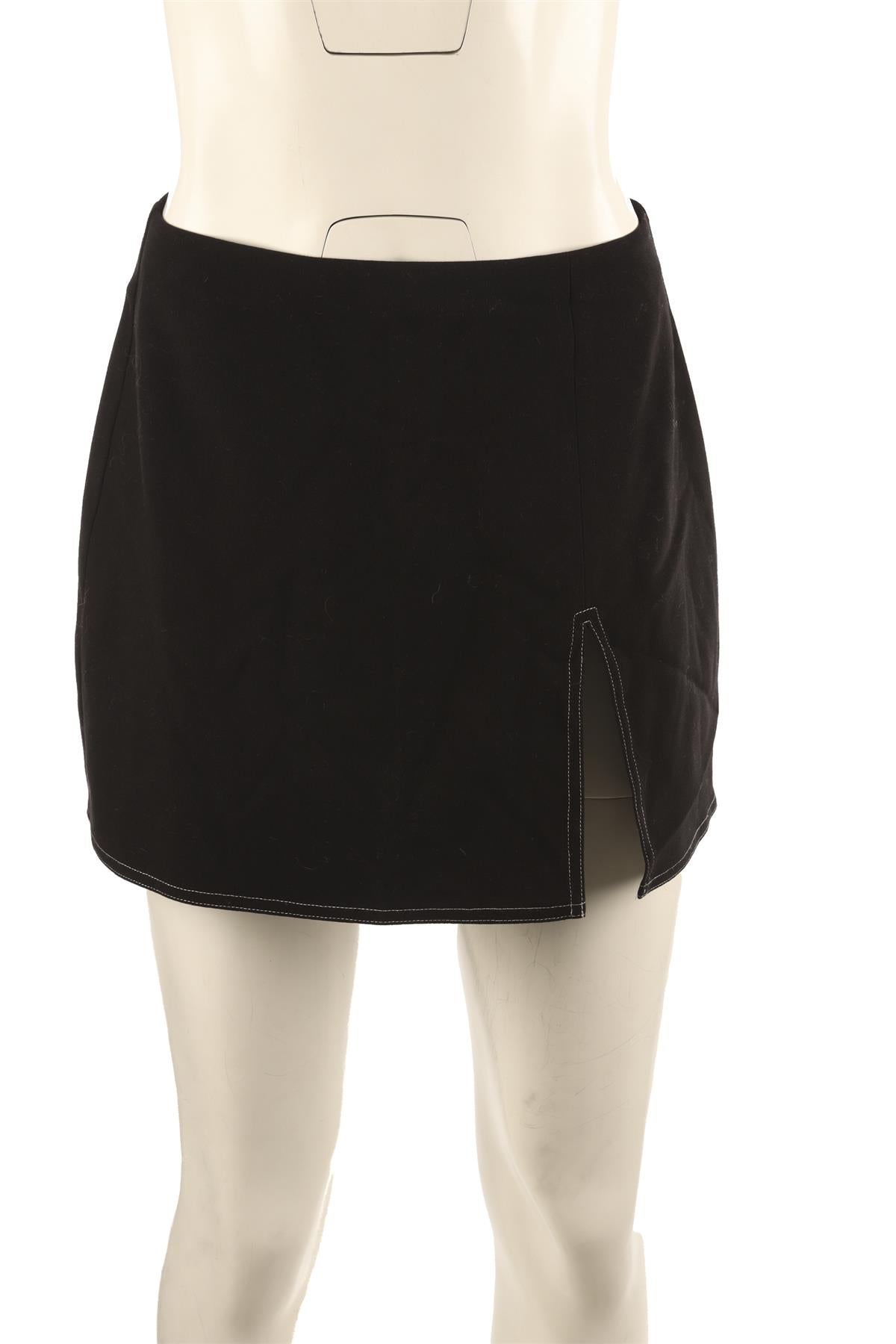 REFORMATION BLACK WOOL MINI SKIRT US 4 UK 8