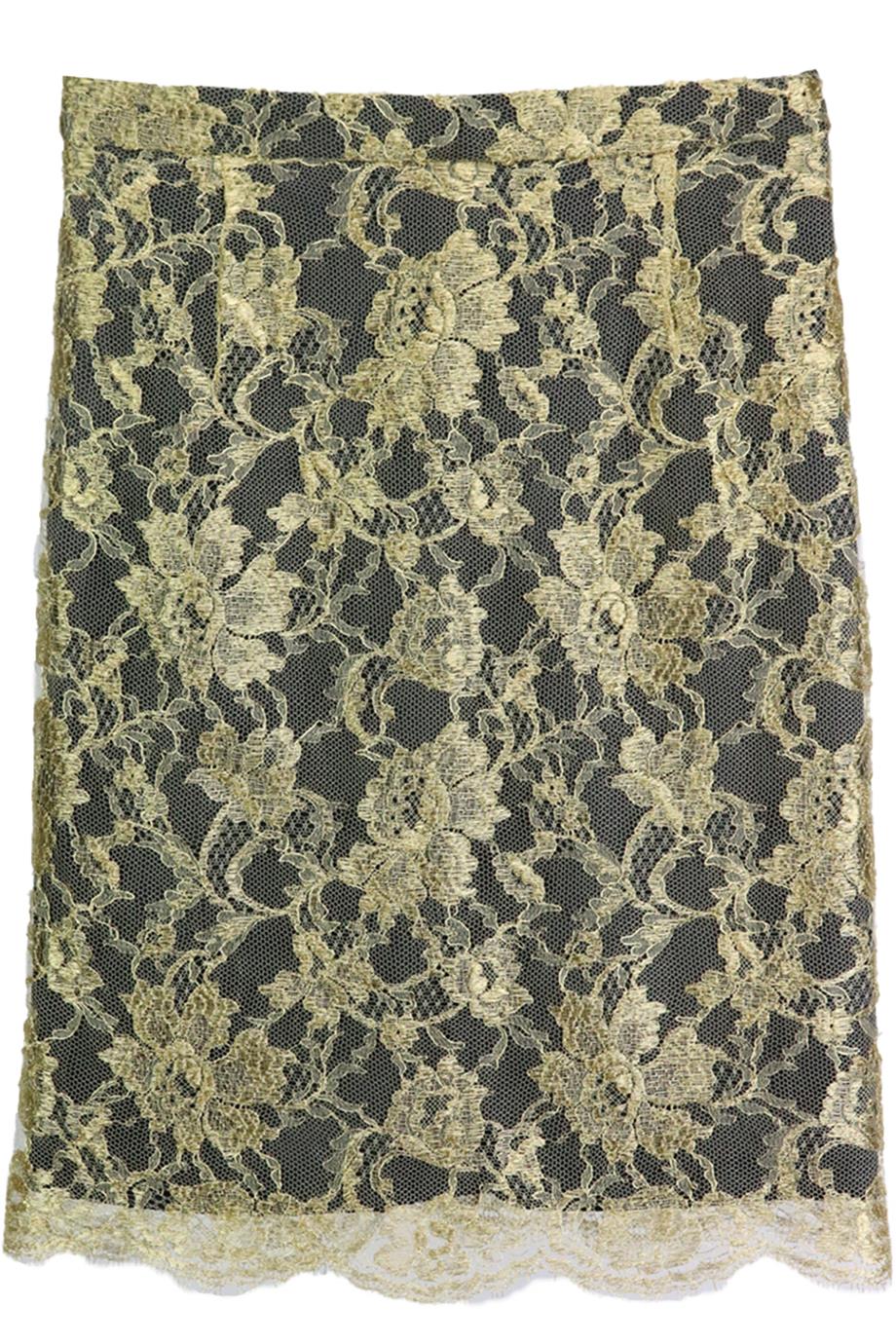 AMANDA WAKELEY LACE AND SILK MINI SKIRT XSMALL