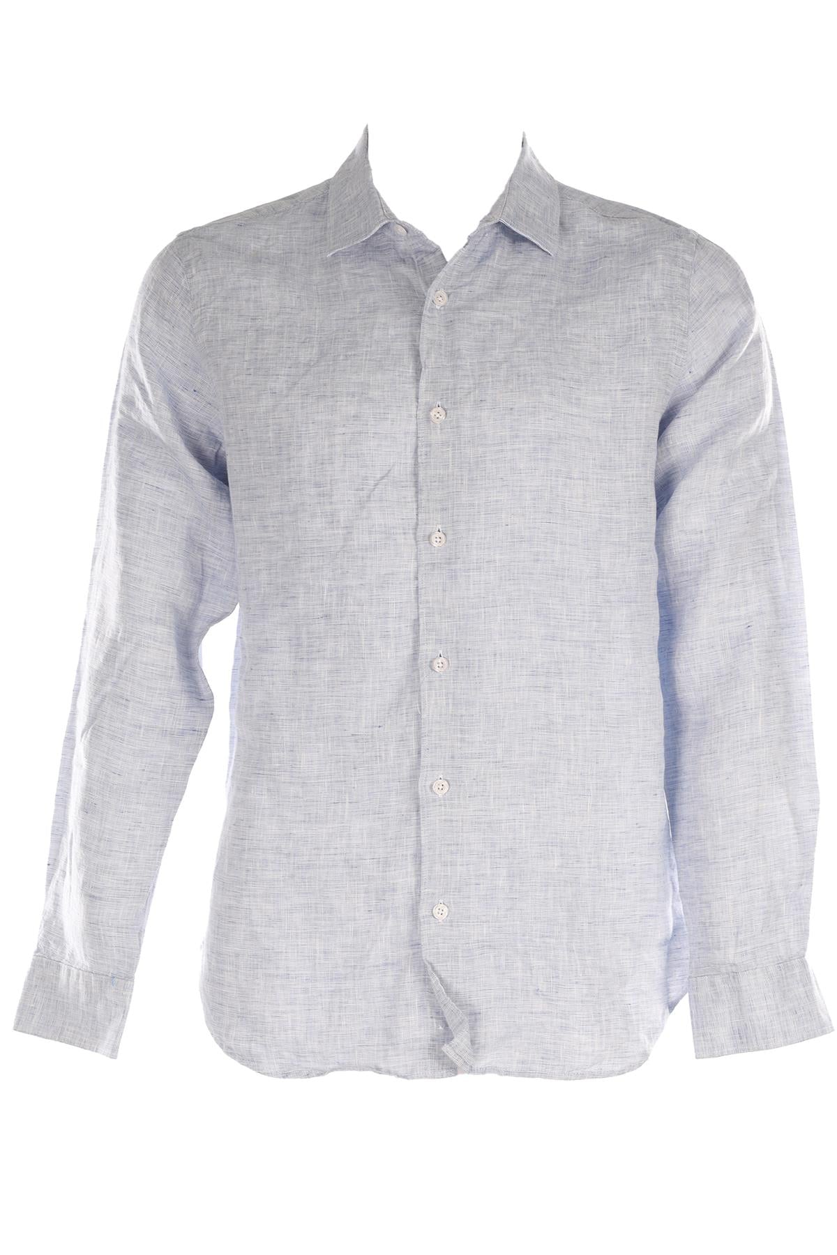 ORLEBAR BROWN BLUE MEN'S LINEN SHIRT SMALL