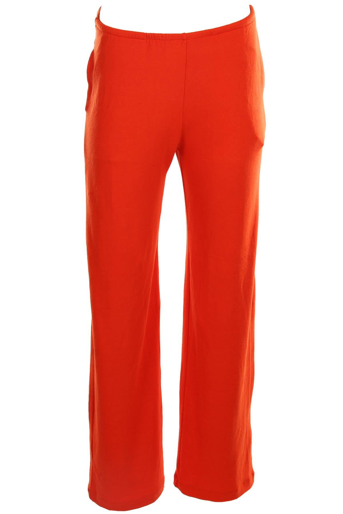 LESET ORANGE JERSEY STRAIGHT LEG PANTS SMALL