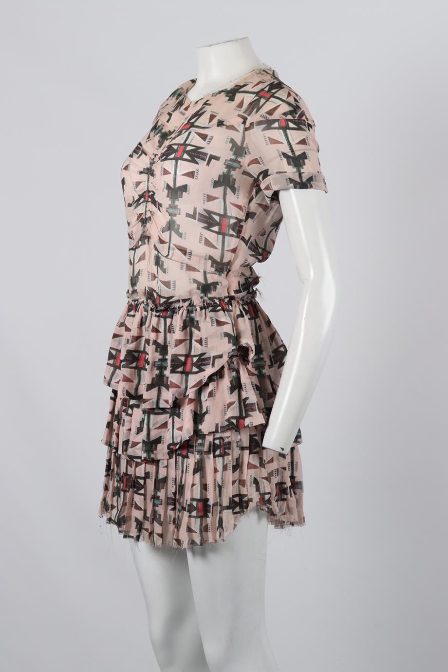 ISABEL MARANT PRINTED SILK MINI DRESS UK 8