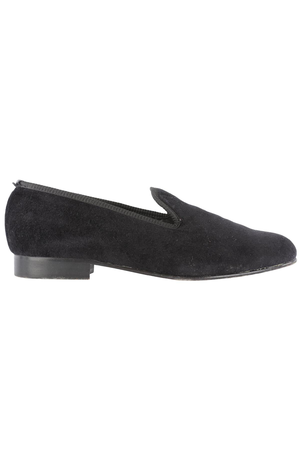 CROCKETT & JONES BLACK MEN'S VELVET LOAFERS EU 41.5 UK 7.5 US 8.5