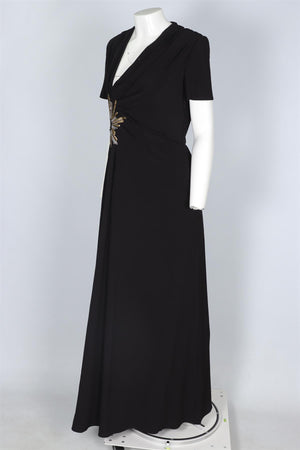 GUCCI BLACK SILK GOWN IT 44 UK 12