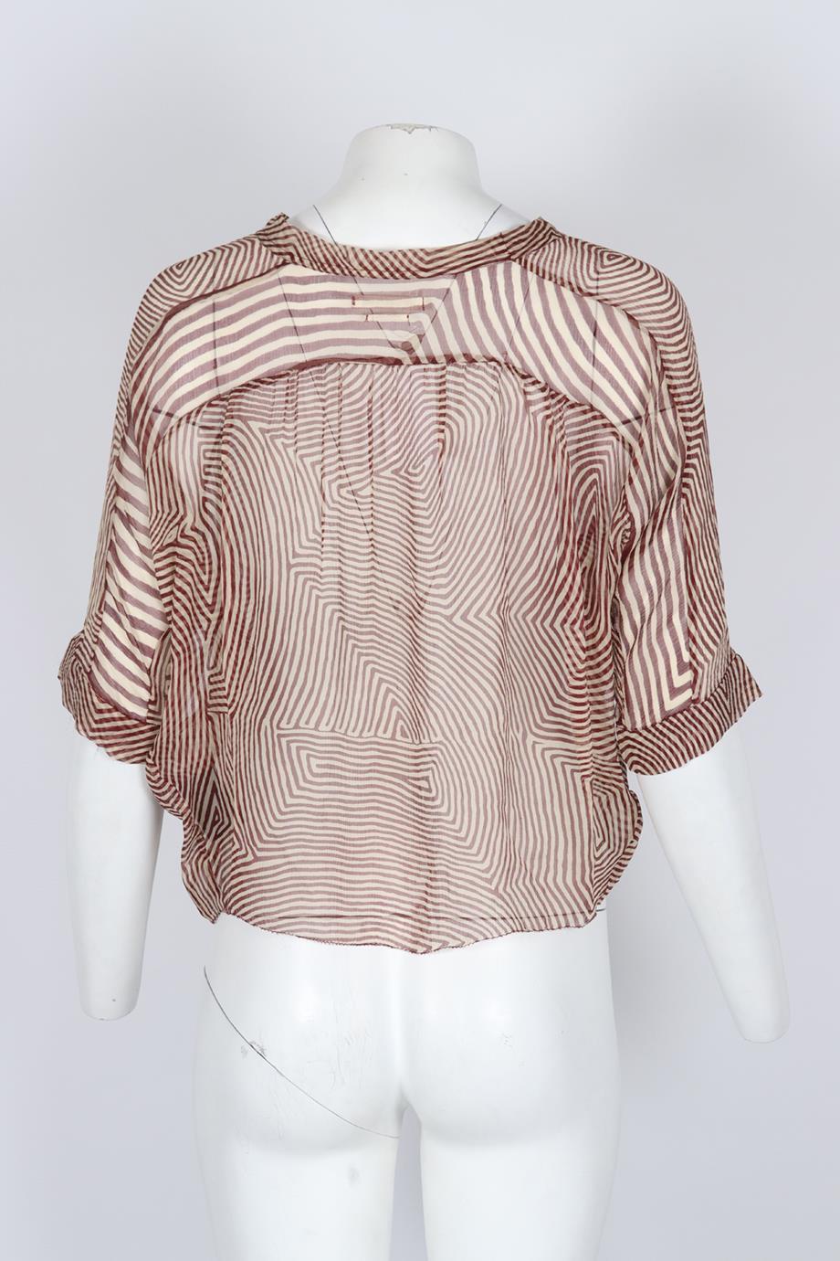 ISABEL MARANT ÉTOILE PRINTED SILK TOP FR 34 UK 6