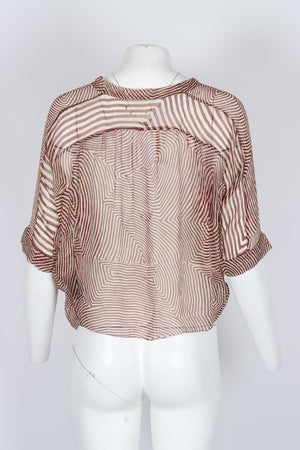 ISABEL MARANT ÉTOILE PRINTED SILK TOP FR 34 UK 6