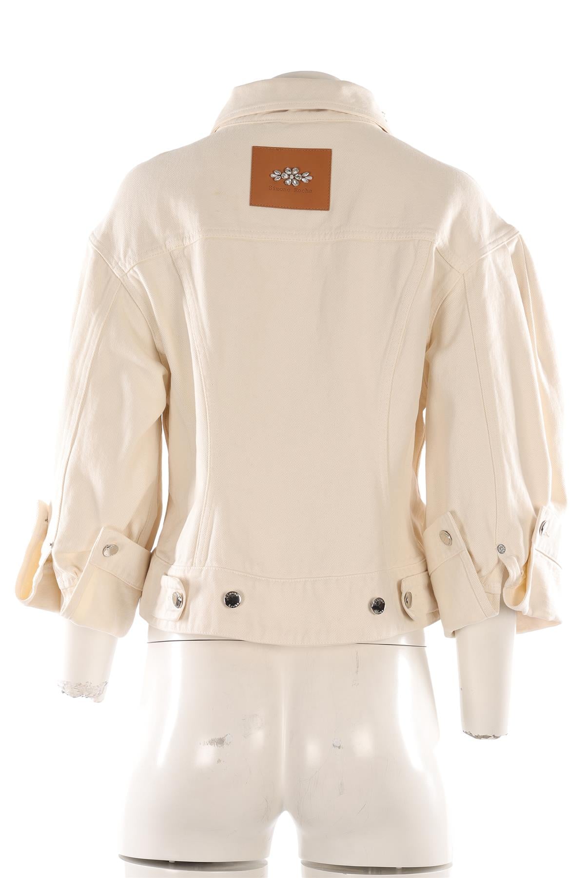SIMONE ROCHA CREAM DENIM JACKET UK 12
