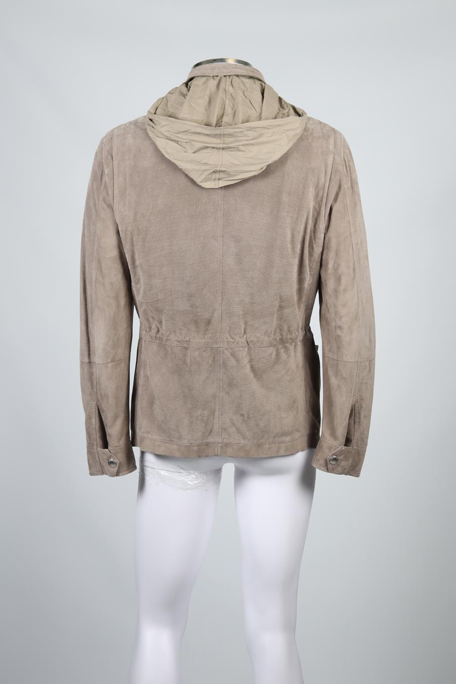 BRUNELLO CUCINELLI MEN'S SUEDE JACKET MEDIUM